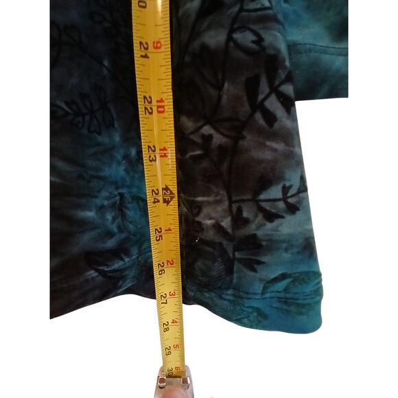 Sami & JO Babydoll Stretch Top Women's XL Blue Black Whimsigoth Fairy Goth Dark - Picture 8 of 12